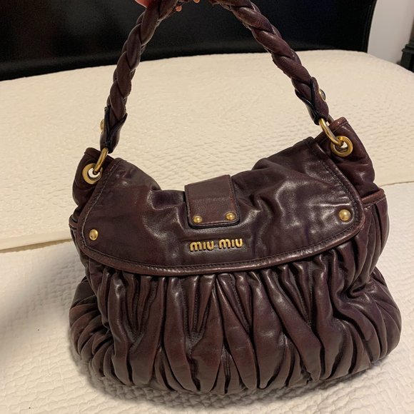 Mui Mui Brown leather bag - Picture 6 of 7